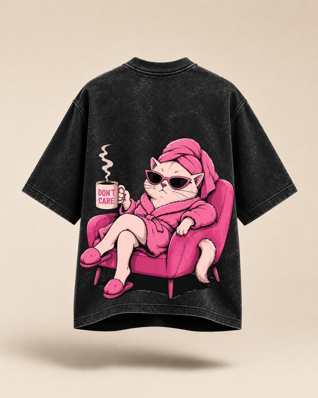 Don't Care Club | Acid Wash Oversized T-Shirt