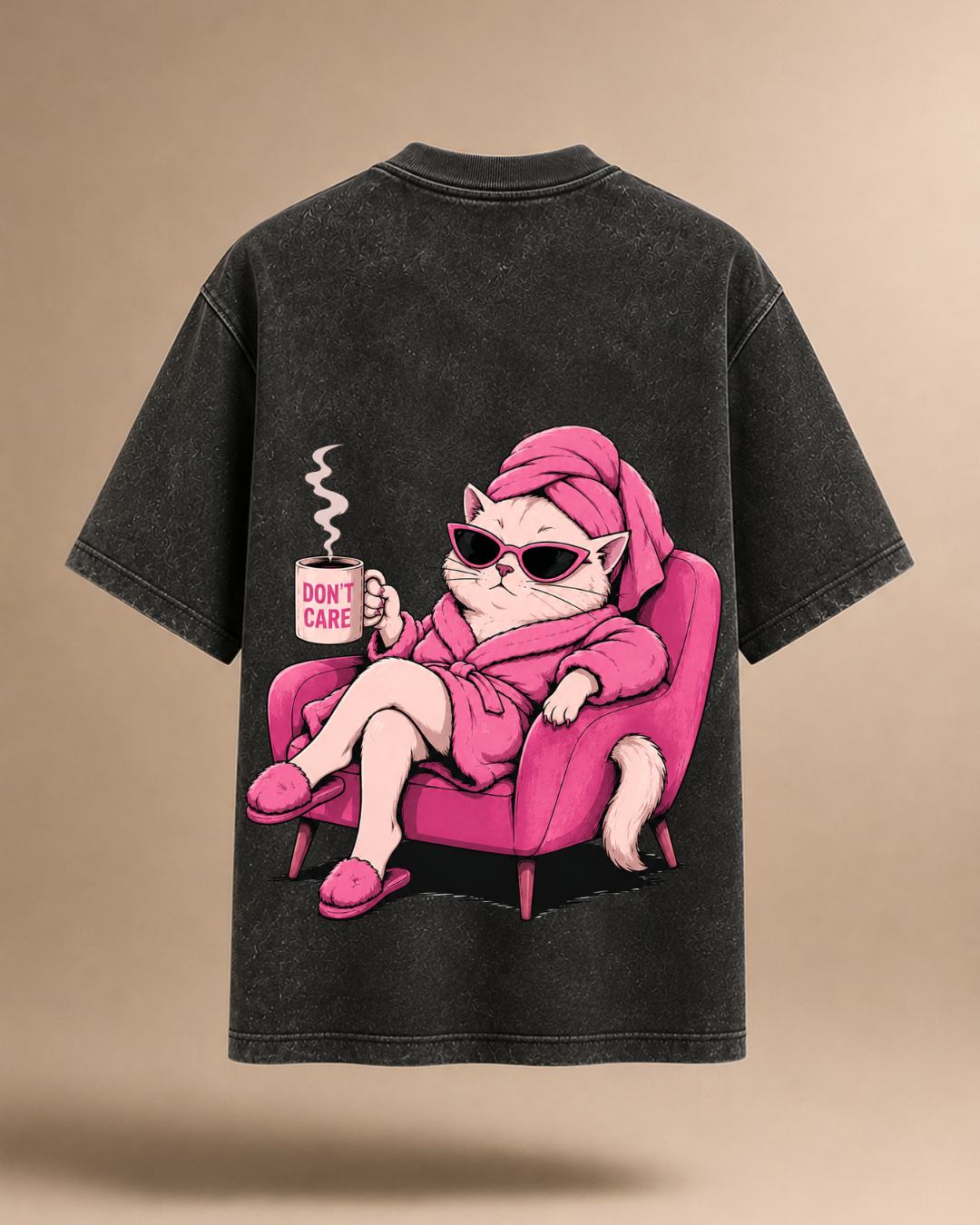 Don't Care Club | Acid Wash Oversized T-Shirt