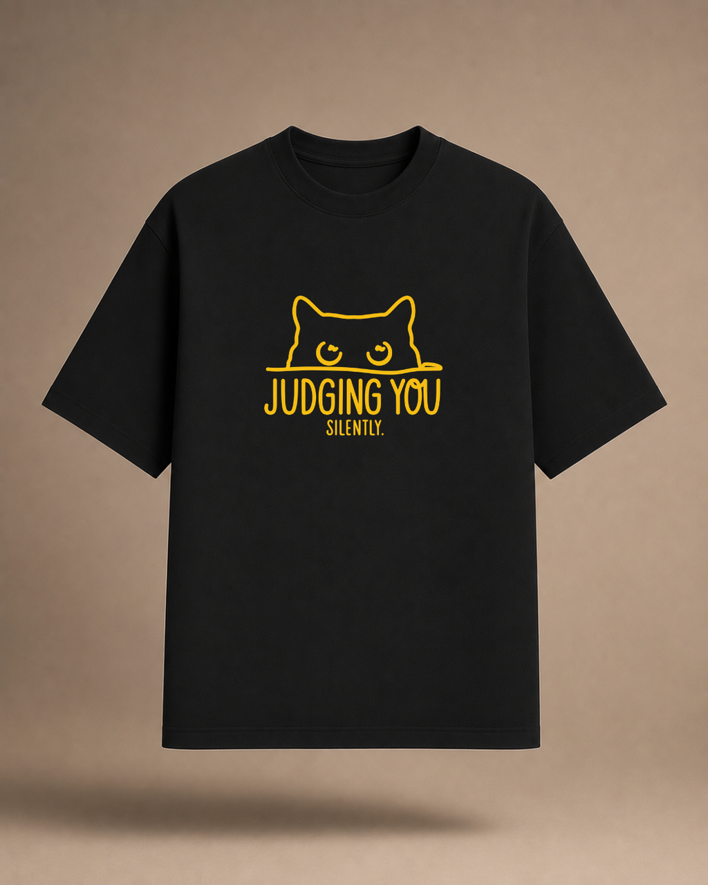 Judging You Silently | Acid Wash Oversized T-Shirt